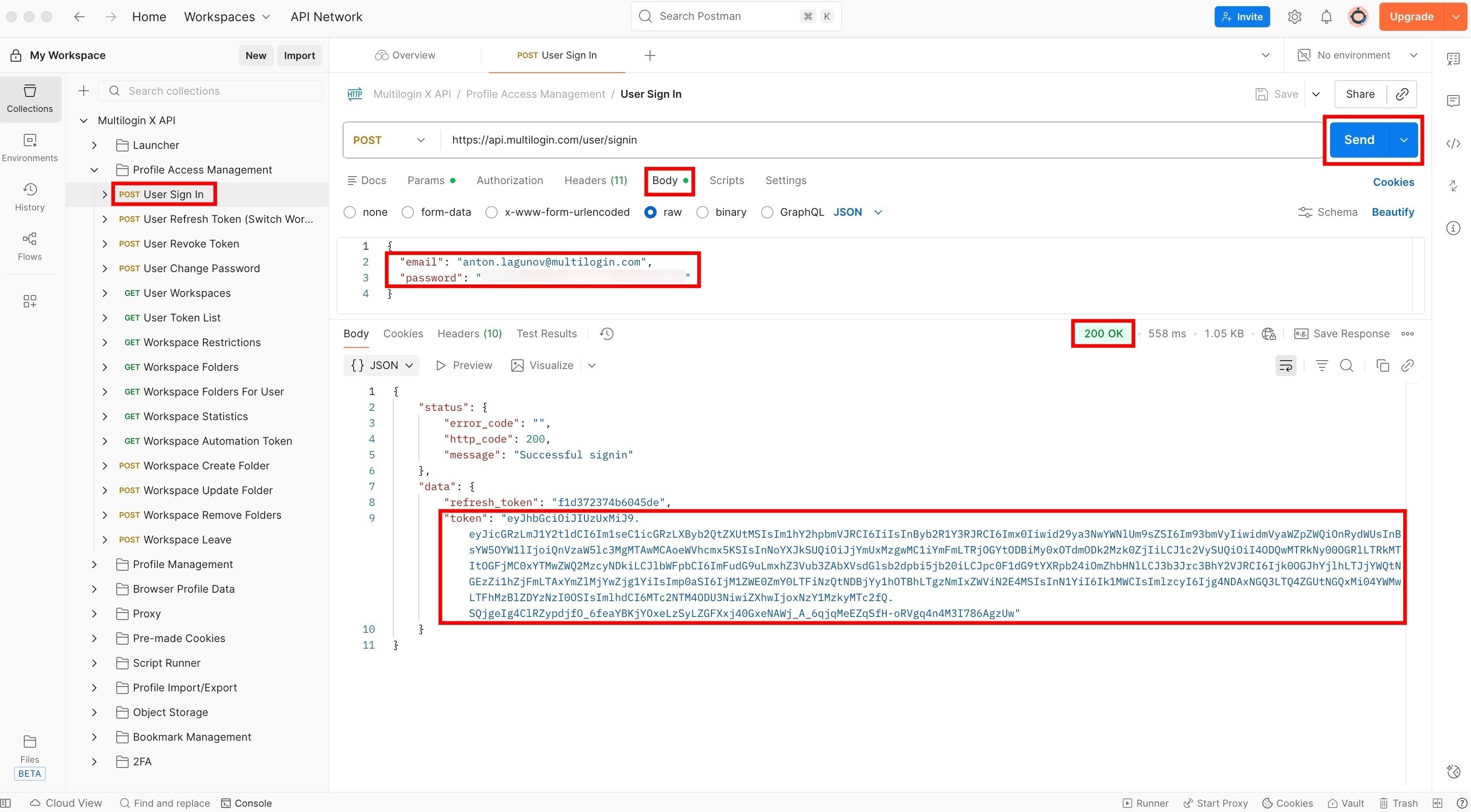 How to set up Multilogin automation with Postman reference visual 1