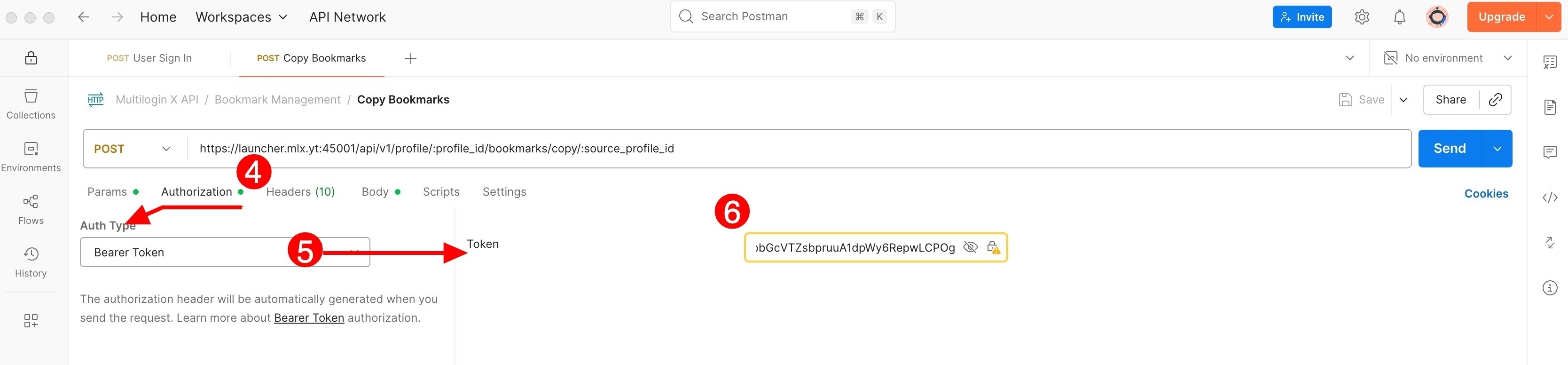 How to use bookmark manager in Multilogin reference visual 1