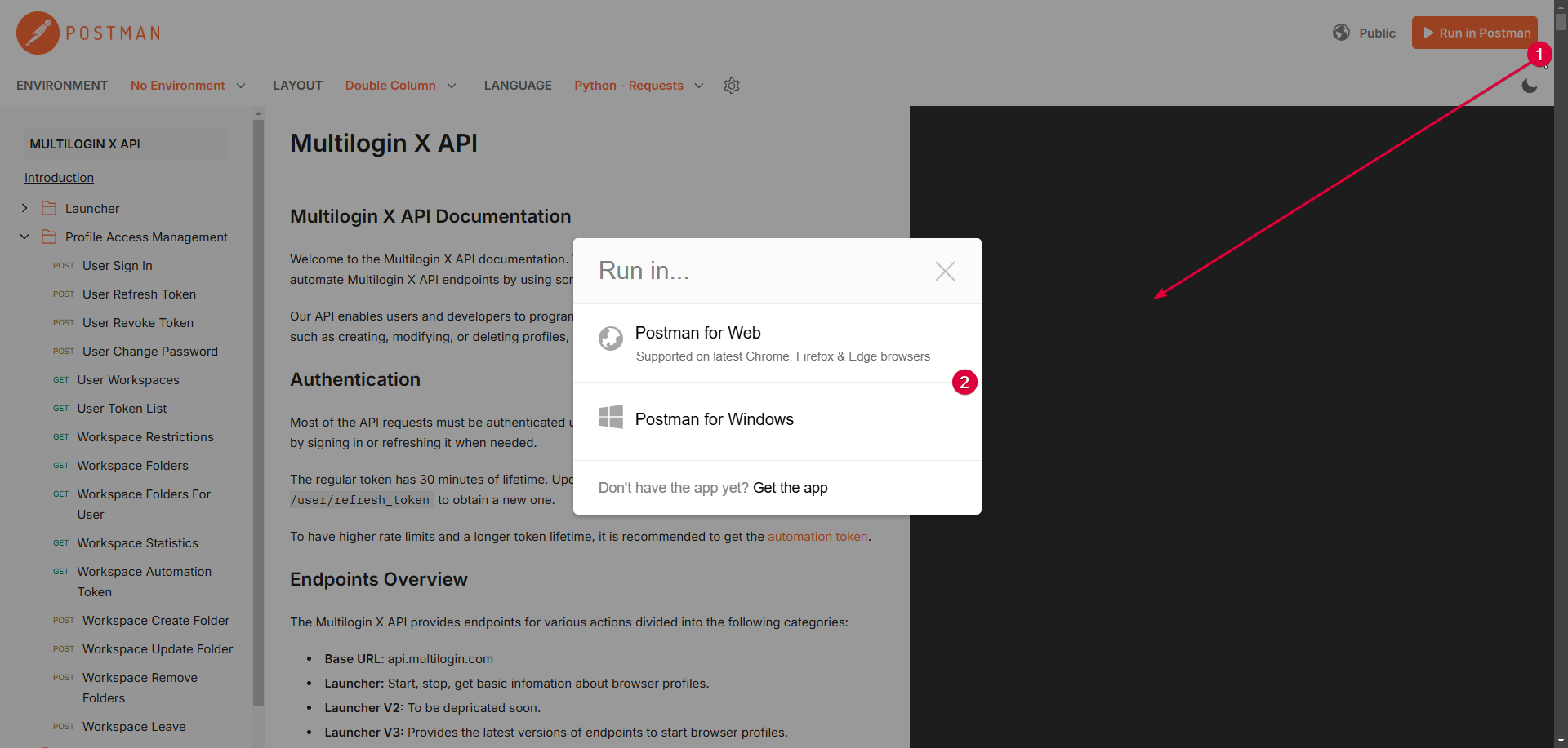 How to use bookmark manager in Multilogin reference visual 22