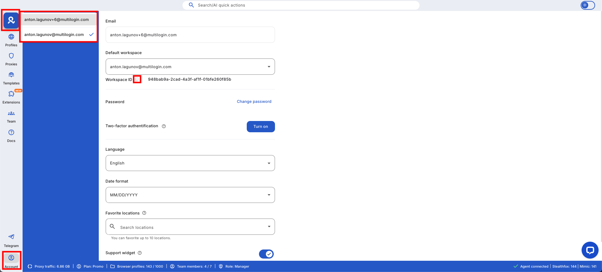 How to get profile, folder, and workspace IDs in DevTools reference visual 5