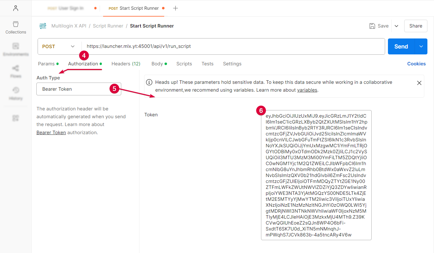 How to run CookieRobot using Script runner in Postman reference visual 10